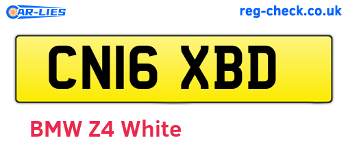 CN16XBD are the vehicle registration plates.