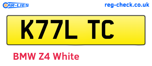 K77LTC are the vehicle registration plates.