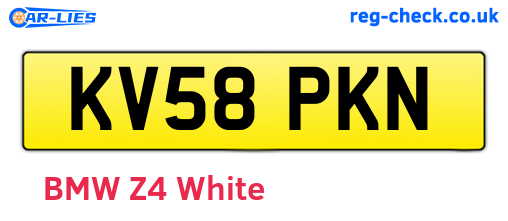 KV58PKN are the vehicle registration plates.