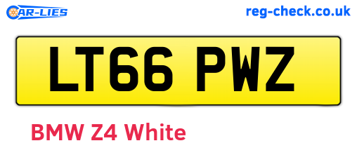 LT66PWZ are the vehicle registration plates.