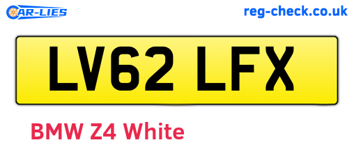 LV62LFX are the vehicle registration plates.