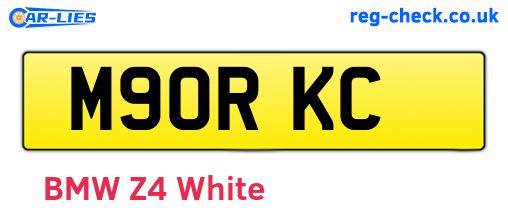 M90RKC are the vehicle registration plates.