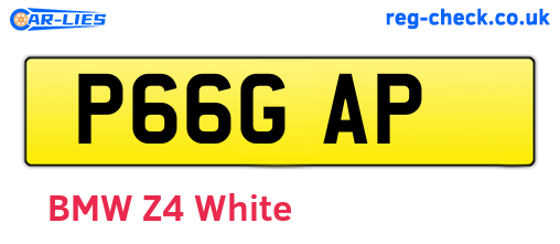 P66GAP are the vehicle registration plates.