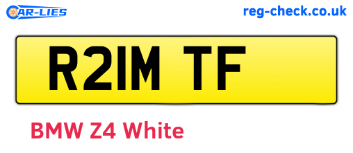 R21MTF are the vehicle registration plates.