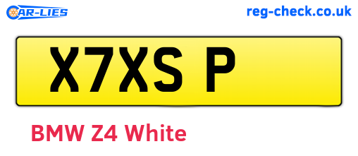 X7XSP are the vehicle registration plates.