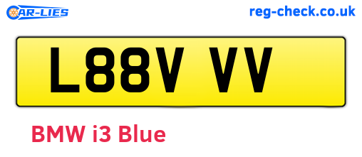 L88VVV are the vehicle registration plates.