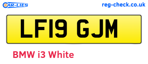 LF19GJM are the vehicle registration plates.