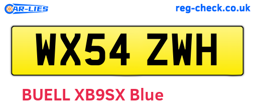 WX54ZWH are the vehicle registration plates.