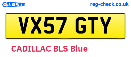 VX57GTY are the vehicle registration plates.