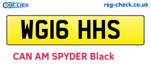WG16HHS are the vehicle registration plates.