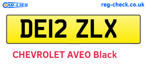 DE12ZLX are the vehicle registration plates.