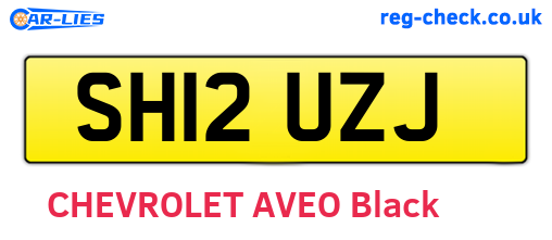 SH12UZJ are the vehicle registration plates.