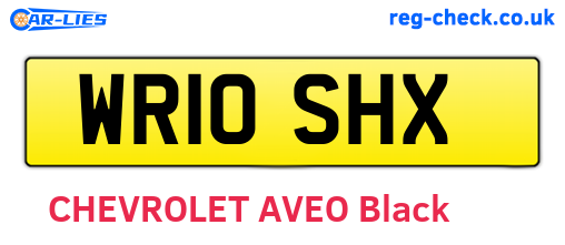 WR10SHX are the vehicle registration plates.