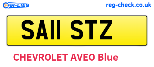 SA11STZ are the vehicle registration plates.