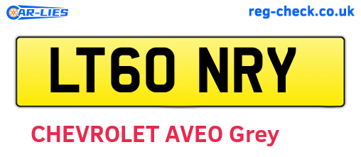 LT60NRY are the vehicle registration plates.