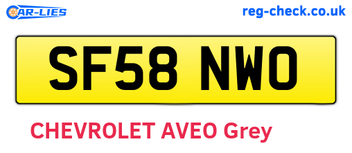 SF58NWO are the vehicle registration plates.