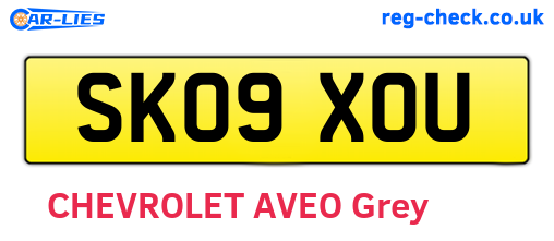 SK09XOU are the vehicle registration plates.