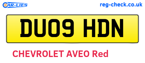 DU09HDN are the vehicle registration plates.
