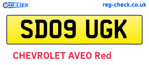 SD09UGK are the vehicle registration plates.