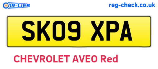 SK09XPA are the vehicle registration plates.