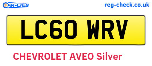 LC60WRV are the vehicle registration plates.