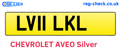 LV11LKL are the vehicle registration plates.