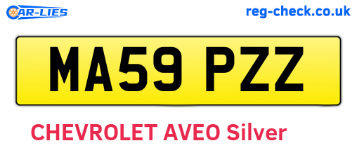 MA59PZZ are the vehicle registration plates.