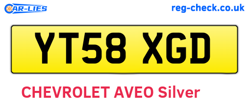 YT58XGD are the vehicle registration plates.