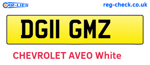 DG11GMZ are the vehicle registration plates.