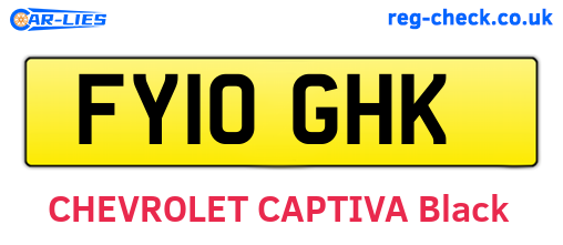 FY10GHK are the vehicle registration plates.