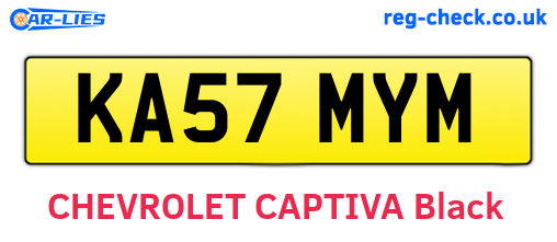 KA57MYM are the vehicle registration plates.