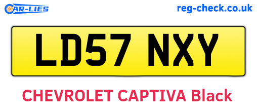 LD57NXY are the vehicle registration plates.