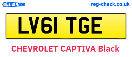 LV61TGE are the vehicle registration plates.