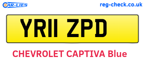 YR11ZPD are the vehicle registration plates.
