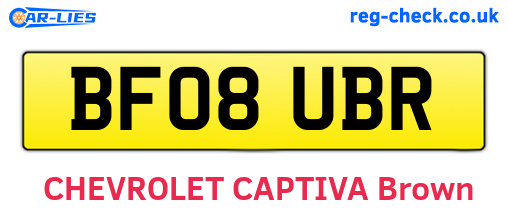 BF08UBR are the vehicle registration plates.