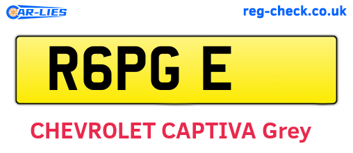 R6PGE are the vehicle registration plates.