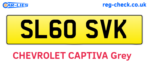 SL60SVK are the vehicle registration plates.