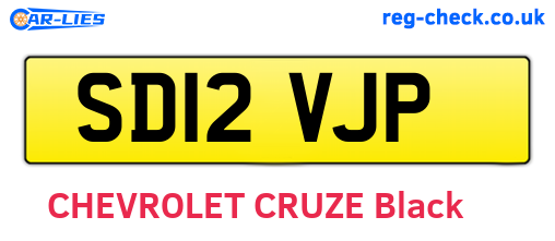 SD12VJP are the vehicle registration plates.