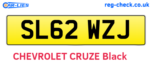 SL62WZJ are the vehicle registration plates.