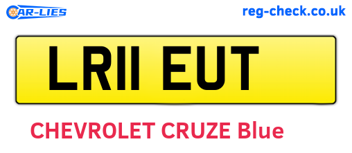 LR11EUT are the vehicle registration plates.