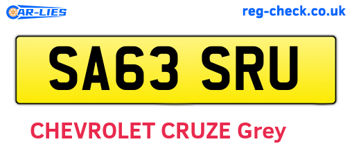 SA63SRU are the vehicle registration plates.