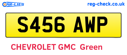 S456AWP are the vehicle registration plates.