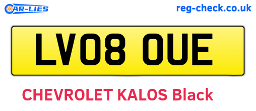 LV08OUE are the vehicle registration plates.