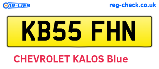 KB55FHN are the vehicle registration plates.