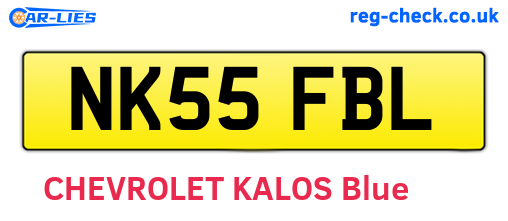 NK55FBL are the vehicle registration plates.