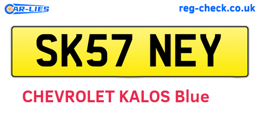SK57NEY are the vehicle registration plates.
