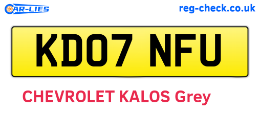 KD07NFU are the vehicle registration plates.