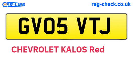 GV05VTJ are the vehicle registration plates.