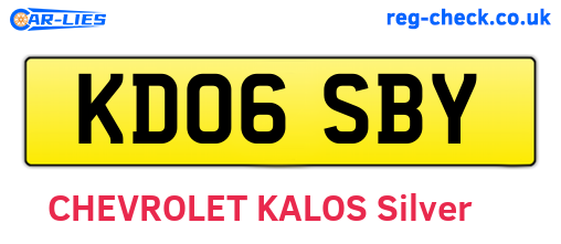 KD06SBY are the vehicle registration plates.
