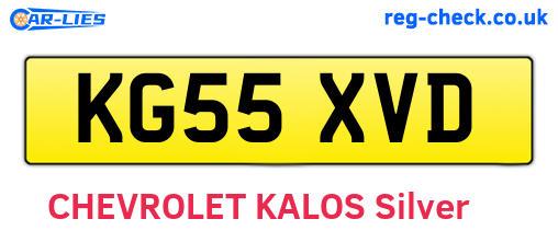 KG55XVD are the vehicle registration plates.